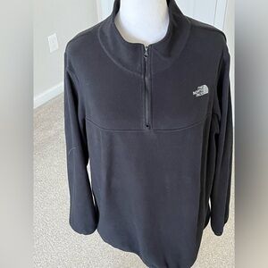 EUC The North Face Black 1/4 Zip Long sleeve Fleece Size 1X